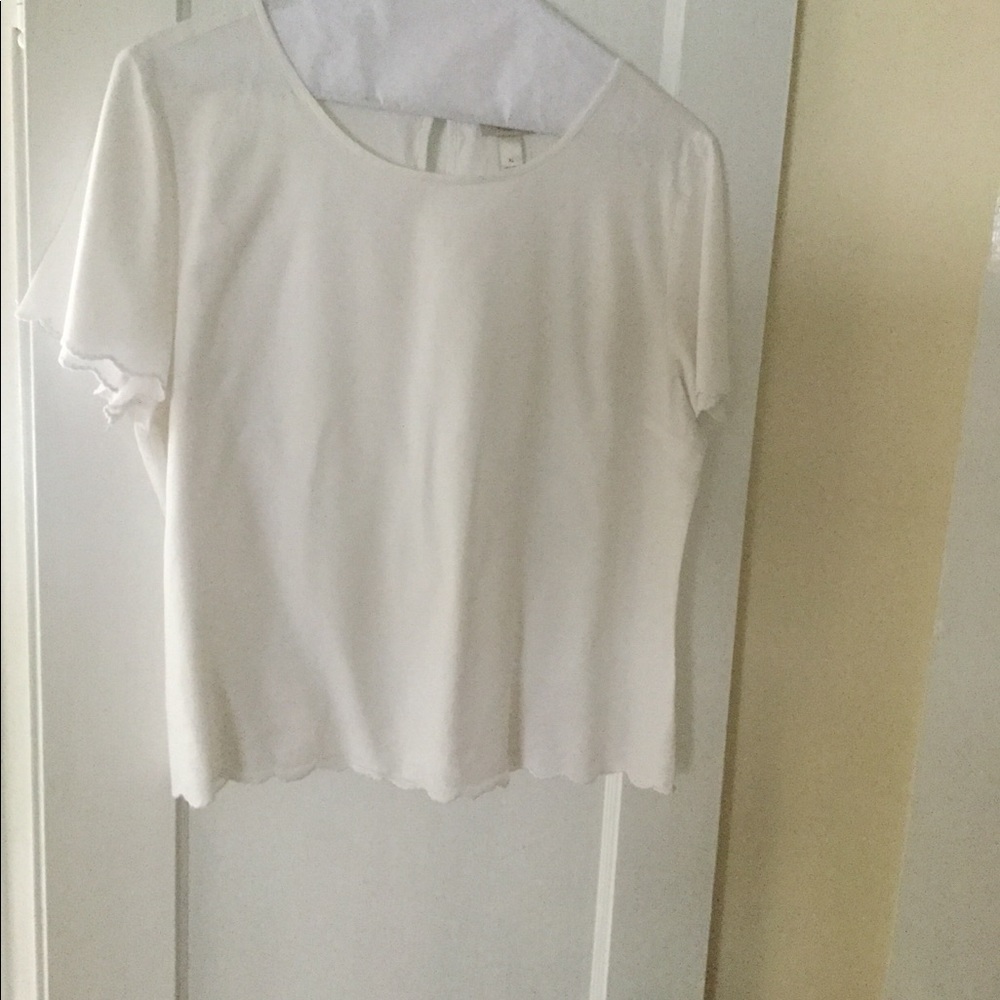 Loft Cream Linen Blouse